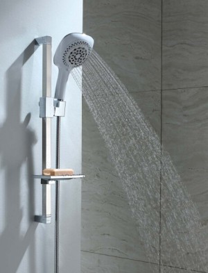 Slide rail shower kits